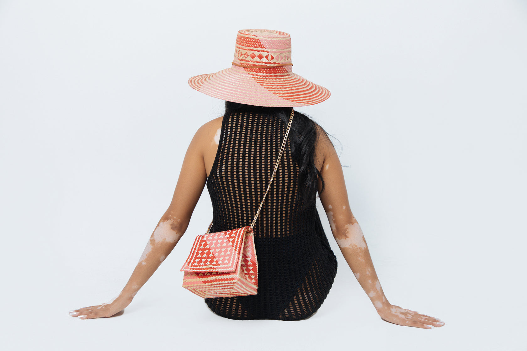 Set mini Linda Pink y Sombrero ala grande Pink