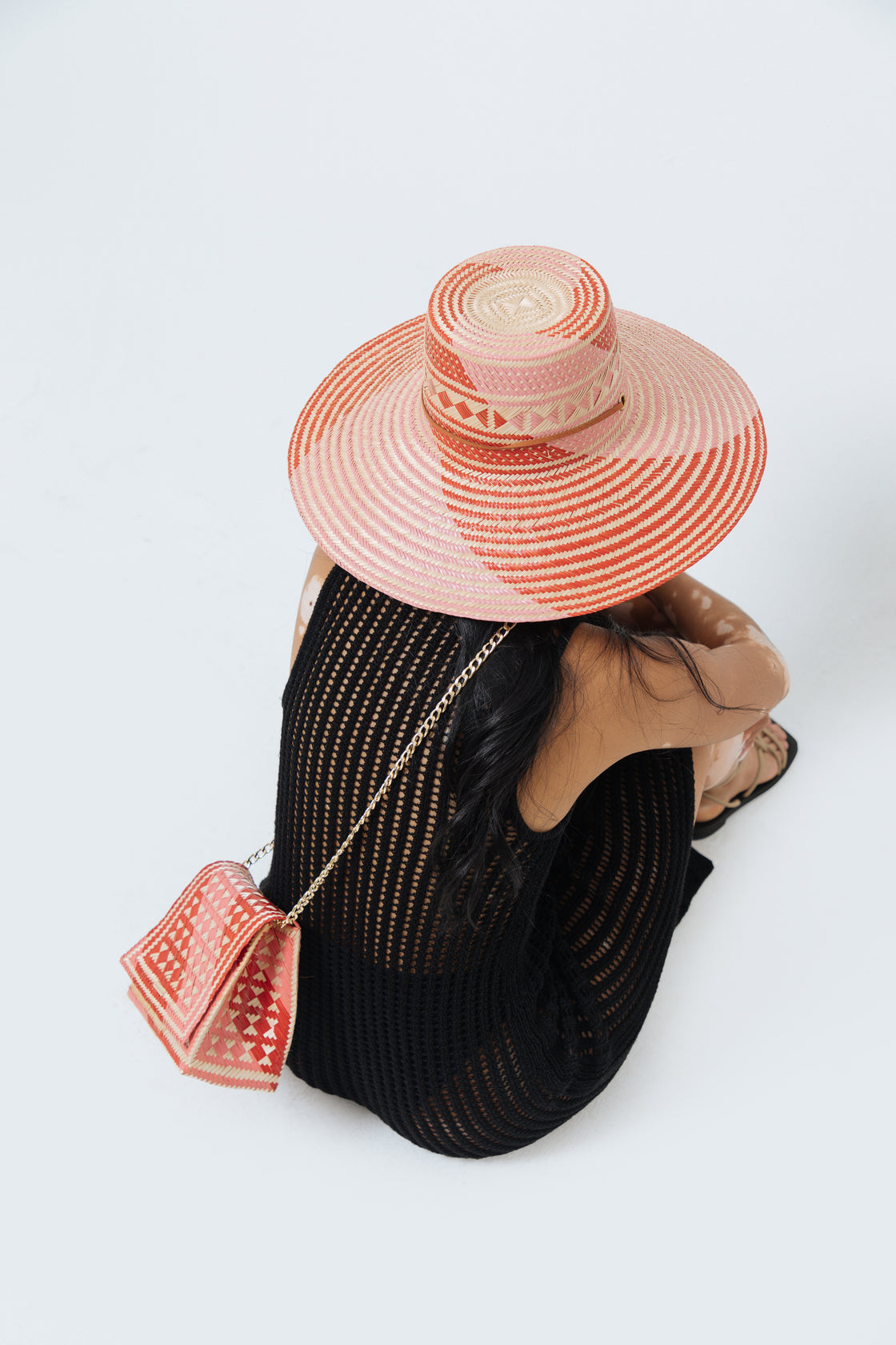 Set mini Linda Pink y Sombrero ala grande Pink