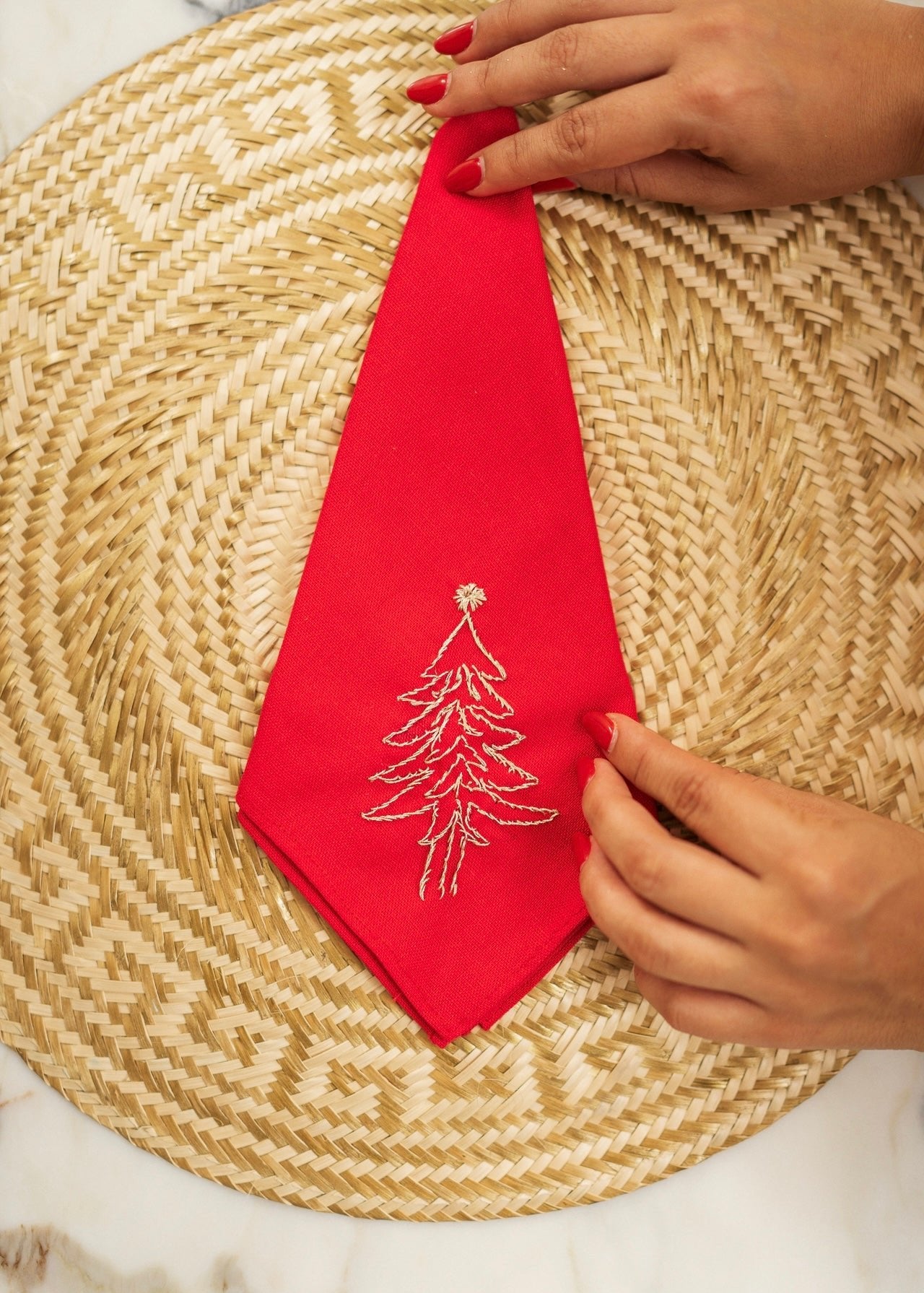 Servilletas versión árbol Navidad